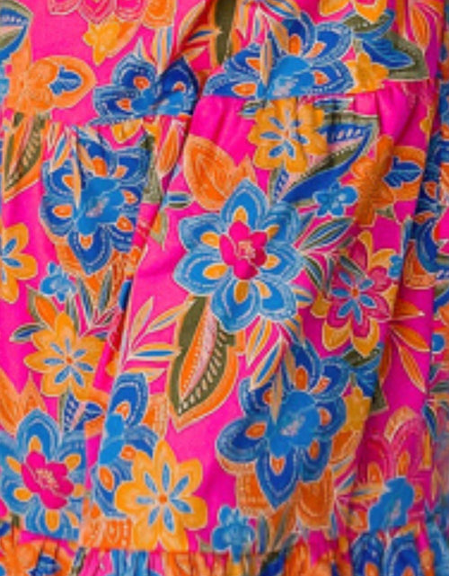 Load image into Gallery viewer, Printed V-Neck Cap Sleeve Pocketed Midi Dress
