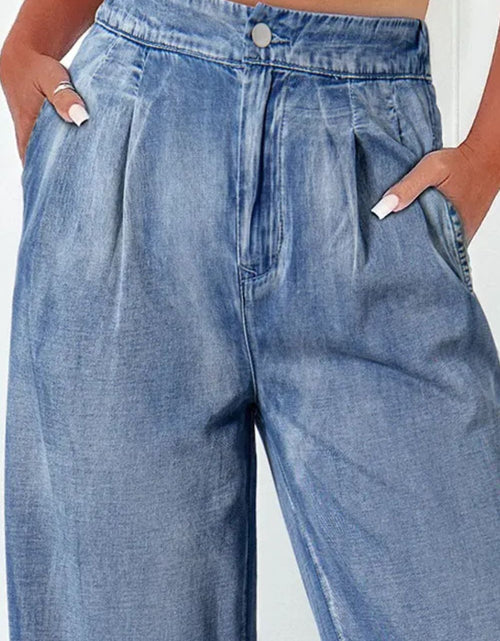 Load image into Gallery viewer, High Waist Wide Leg Jeans
