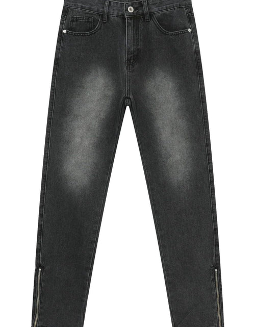 Load image into Gallery viewer, Men's Decor Zip Jeans with Pockets
