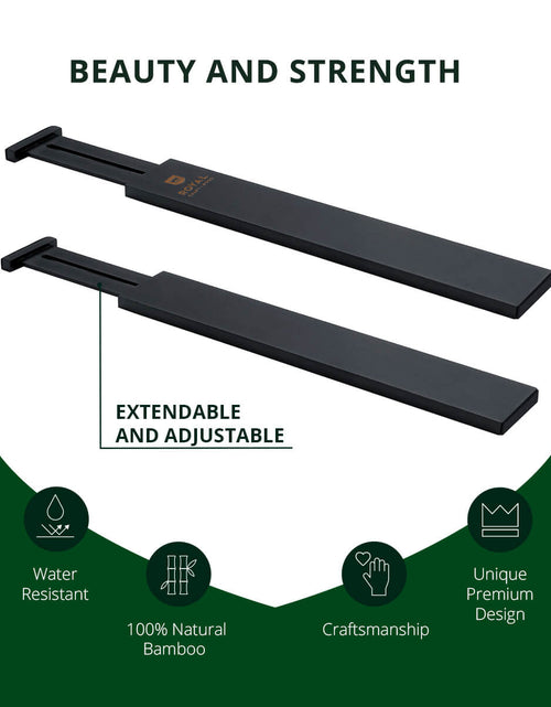 Load image into Gallery viewer, Wooden Drawer Separators Set of 4 Black Color by Royal Craft Wood
