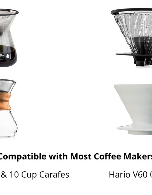 Load image into Gallery viewer, Reusable Pour Over Coffee Filter for Chemex and Hario V60 (Black) by Barista Warrior
