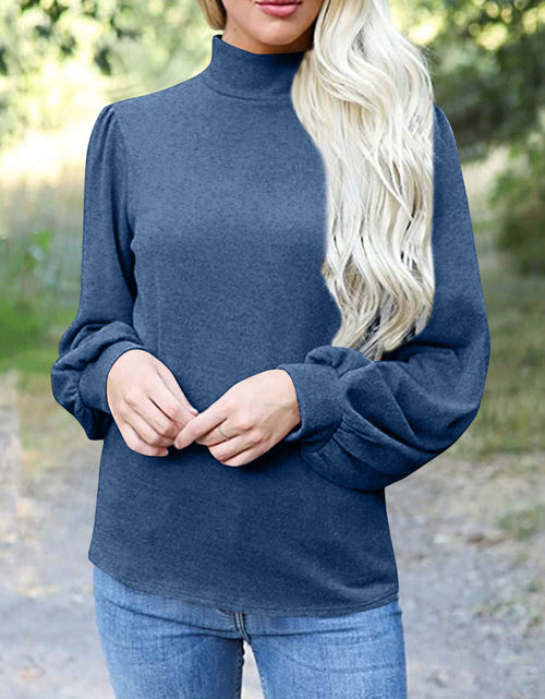 Load image into Gallery viewer, Full Size Mock Neck Long Sleeve T-Shirt
