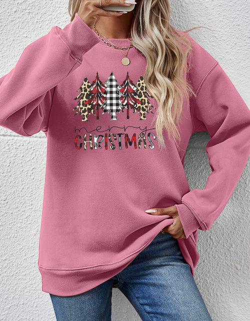 Load image into Gallery viewer, MERRY CHRISTMAS Round Neck Long Sleeve Sweatshirt
