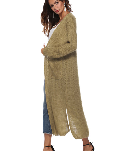 Load image into Gallery viewer, Long Sleeve Open Front Buttoned Cardigan
