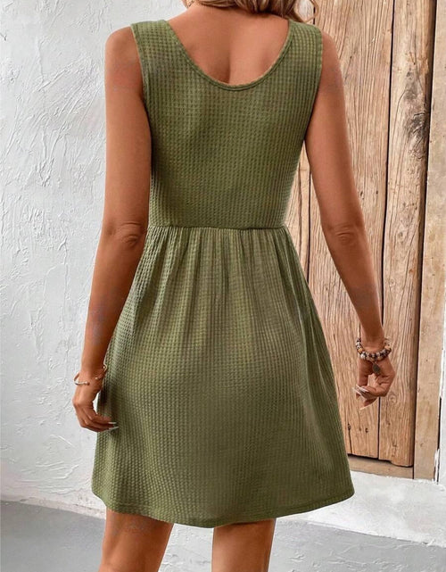 Load image into Gallery viewer, Scoop Neck Wide Strap Mini Tank Dress

