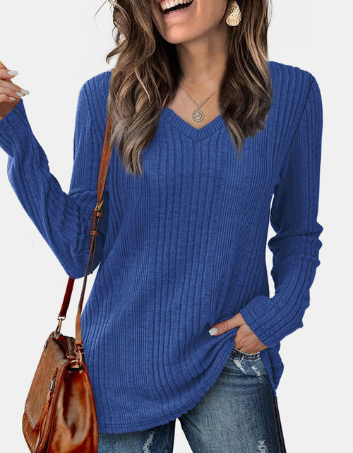 Load image into Gallery viewer, V-Neck Long Sleeve T-Shirt
