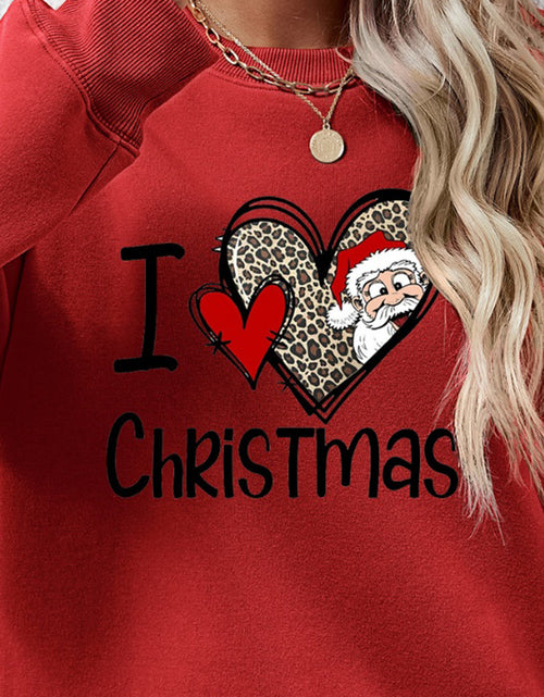 Load image into Gallery viewer, CHRISTMAS Graphic Round Neck Sweatshirt
