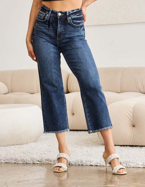 Load image into Gallery viewer, RFM Full Size Tummy Control High Waist Raw Hem Jeans
