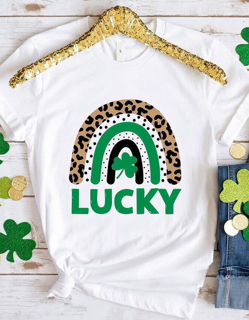 Load image into Gallery viewer, LUCKY Round Neck Short Sleeve T-Shirt
