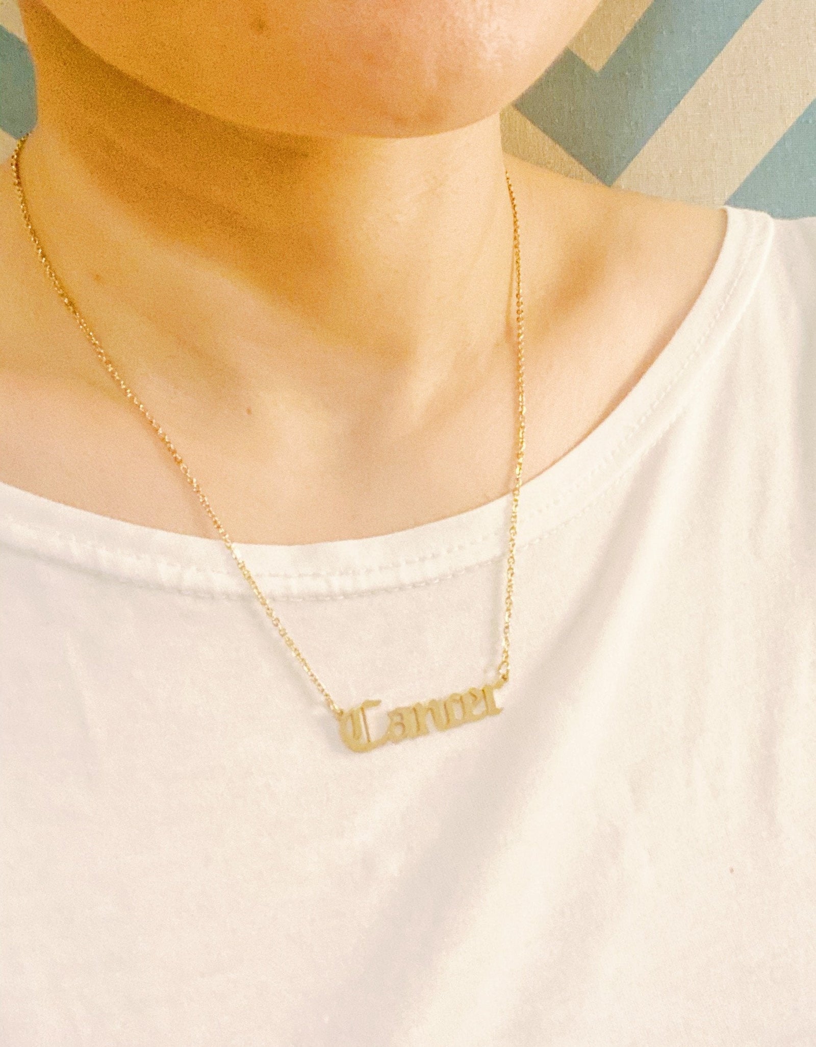 Old English Zodiac Necklace by Ellisonyoung.com