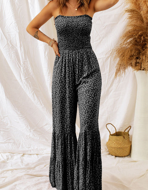 Load image into Gallery viewer, Floral Spaghetti Strap Wide Leg Jumpsuit
