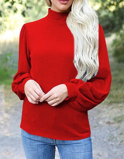 Load image into Gallery viewer, Full Size Mock Neck Long Sleeve T-Shirt
