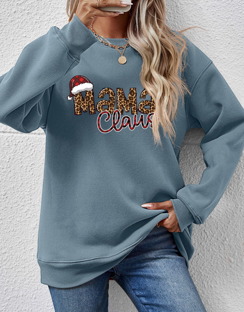 Load image into Gallery viewer, Round Neck Letter Graphic Long Sleeve Sweatshirt
