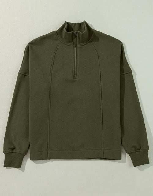 Load image into Gallery viewer, Half Zip Long Sleeve Sweatshirt
