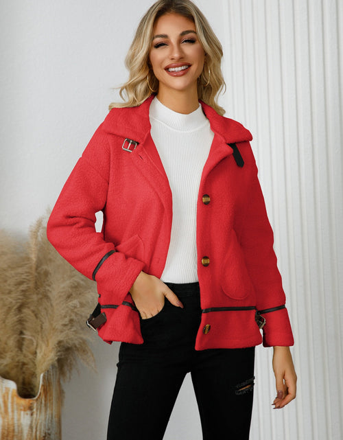 Load image into Gallery viewer, Pocketed Button Down Collared Neck Jacket
