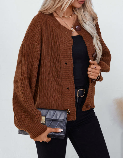 Load image into Gallery viewer, Button Down Long Sleeve Cardigan
