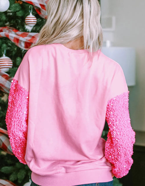Load image into Gallery viewer, Sequin Nutcracker Dropped Shoulder Sweatshirt

