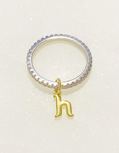 Load image into Gallery viewer, Dangle Initial Ring by Ellisonyoung.com
