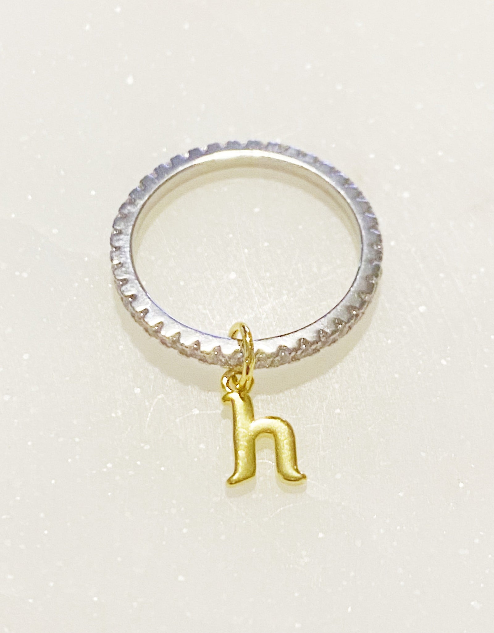 Dangle Initial Ring by Ellisonyoung.com