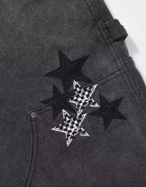 Load image into Gallery viewer, Men's Pocketed Star Jeans
