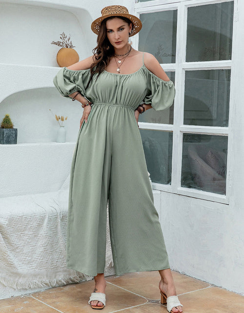 Load image into Gallery viewer, Spaghetti Strap Wide Leg Jumpsuit
