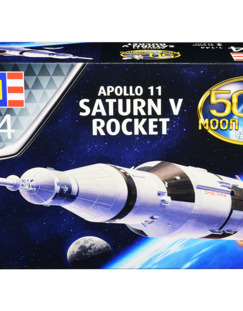 Load image into Gallery viewer, Level 4 Model Kit Apollo 11 Saturn V Rocket "50th Anniversary Moon Landing" 1/144 Scale Model by Revell

