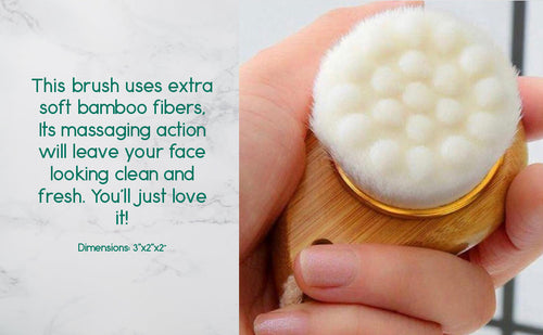 Load image into Gallery viewer, Facial Brush with Bamboo Handle by BeNat
