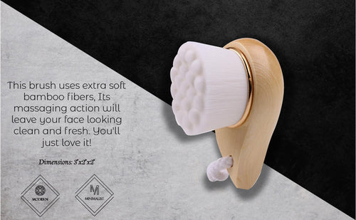 Load image into Gallery viewer, Facial Brush with Bamboo Handle by Choixe
