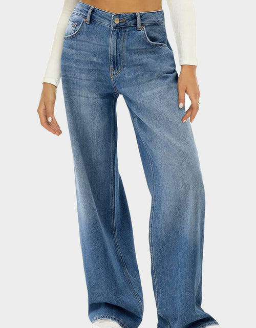 Load image into Gallery viewer, High Waist Wide Leg Jeans
