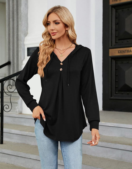 Load image into Gallery viewer, Long Sleeve Hooded Blouse
