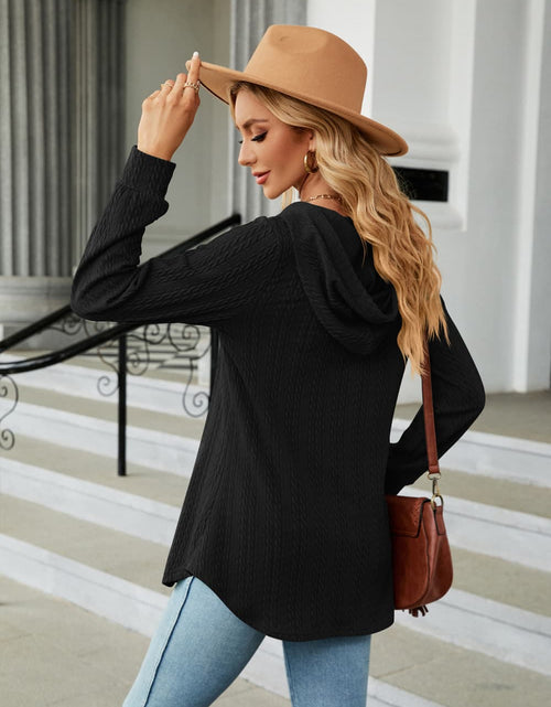 Load image into Gallery viewer, Long Sleeve Hooded Blouse
