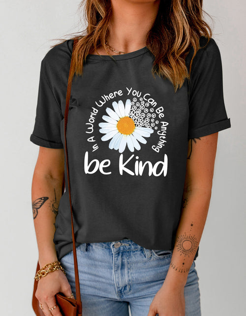 Load image into Gallery viewer, Graphic Round Neck Short Sleeve T-Shirt
