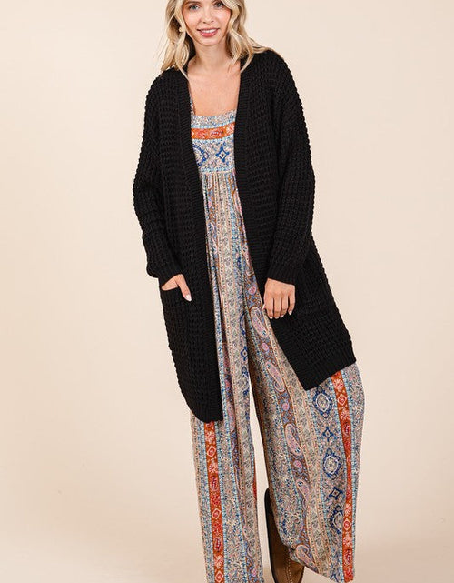 Load image into Gallery viewer, Mittoshop Open Front Long Sleeve Longline Cardigan
