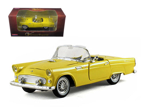 Load image into Gallery viewer, 1955 Ford Thunderbird Convertible Yellow 1/32 Diecast Car Model by Arko Products
