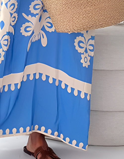 Load image into Gallery viewer, Printed Spaghetti Strap Sleeveless Maxi Dress
