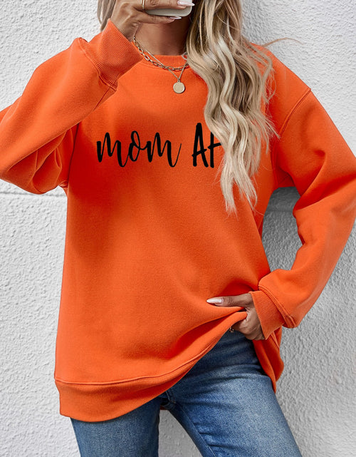 Load image into Gallery viewer, Letter Graphic Dropped Shoulder Sweatshirt
