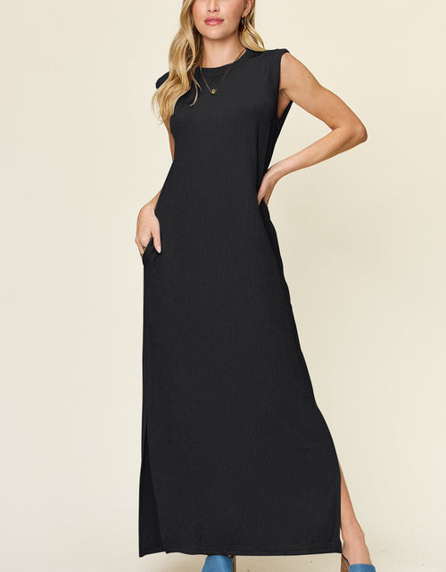 Load image into Gallery viewer, Double Take Full Size Texture Mock Neck Sleeveless Maxi Dress
