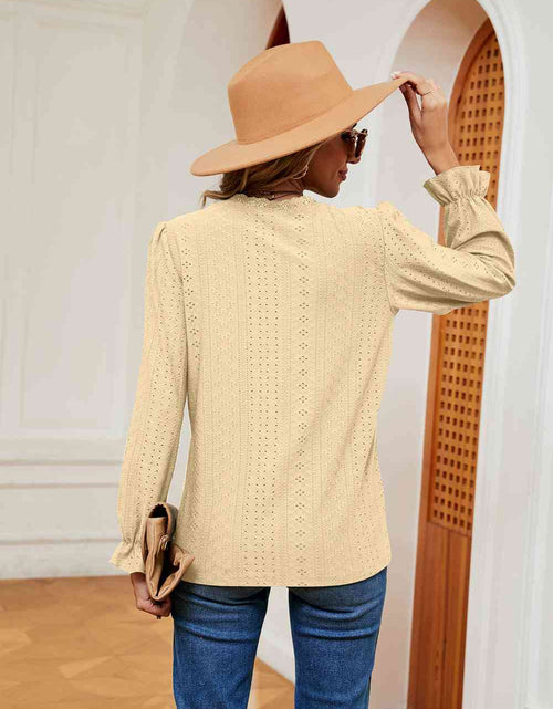 Load image into Gallery viewer, V-Neck Flounce Sleeve Blouse
