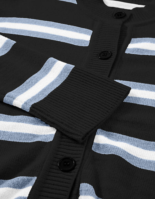 Load image into Gallery viewer, Striped Button Down Long Sleeve Cardigan
