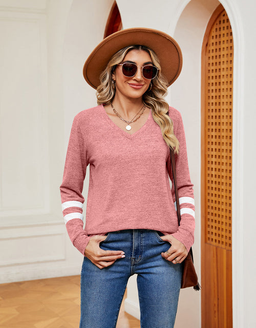 Load image into Gallery viewer, V-Neck Long Sleeve T-Shirt
