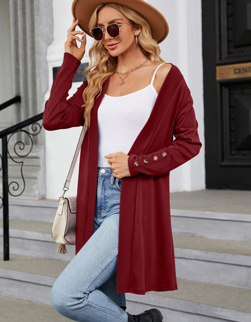 Load image into Gallery viewer, Long Sleeve Open Front Cardigan
