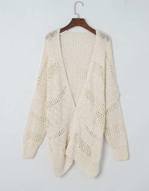 Load image into Gallery viewer, Openwork Open Front Long Sleeve Cardigan
