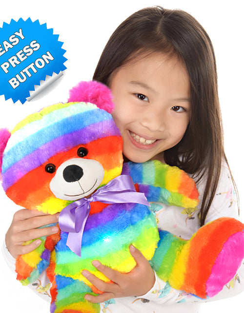 Load image into Gallery viewer, Rainbow Lites Teddy Bear Glow Plush LED Night Light Up Stuffed Animal 2 Pack Set (16 inch) by The Noodley

