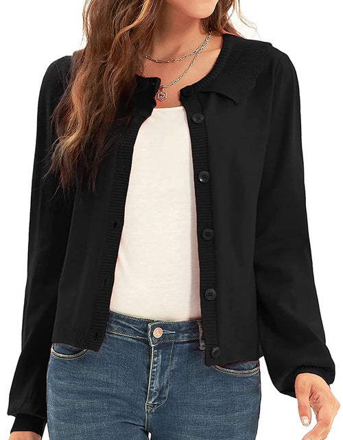 Load image into Gallery viewer, Collared Long Sleeve Button Down Cardigan
