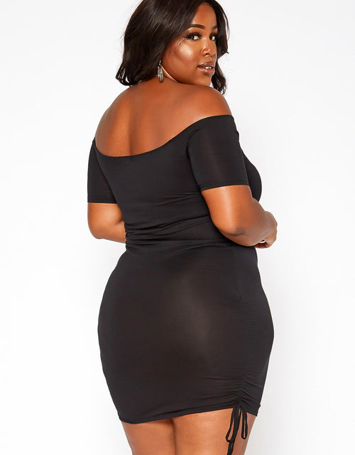 Load image into Gallery viewer, Plus Size Women's Solid Off Shoulder Dress by Shop at Konus

