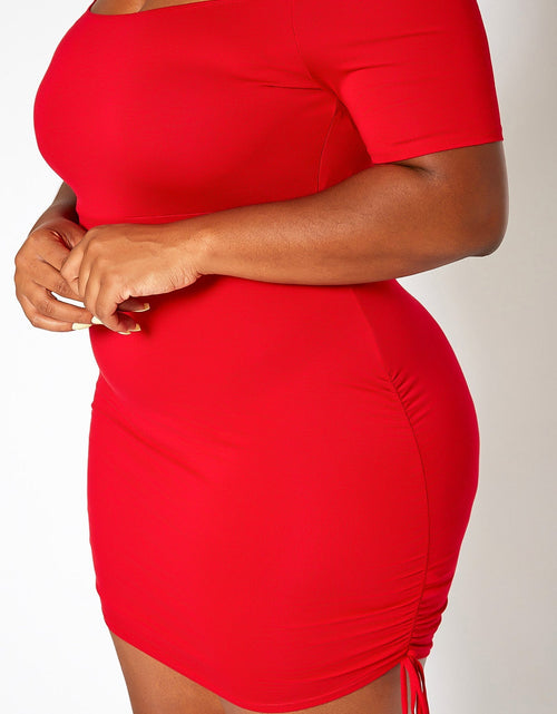 Load image into Gallery viewer, Plus Size Women's Solid Off Shoulder Dress by Shop at Konus
