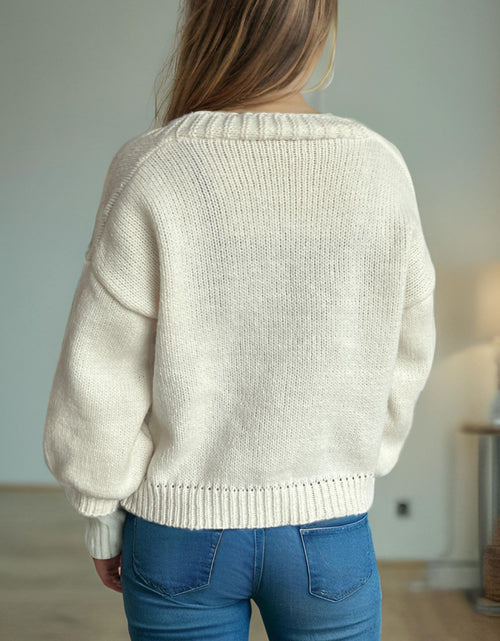 Load image into Gallery viewer, Strawberry Button Down Long Sleeve Cardigan
