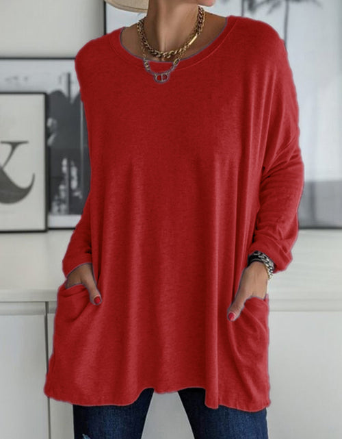 Load image into Gallery viewer, Full Size Round Neck Long Sleeve T-Shirt
