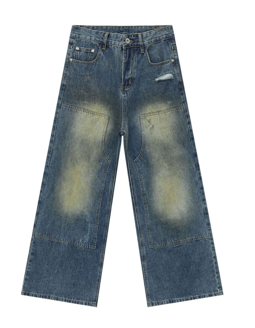 Load image into Gallery viewer, Men's Washed Wide Leg Jeans
