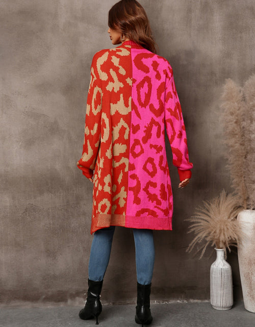Load image into Gallery viewer, Angel Wings Leopard Button Down Longline Cardigan
